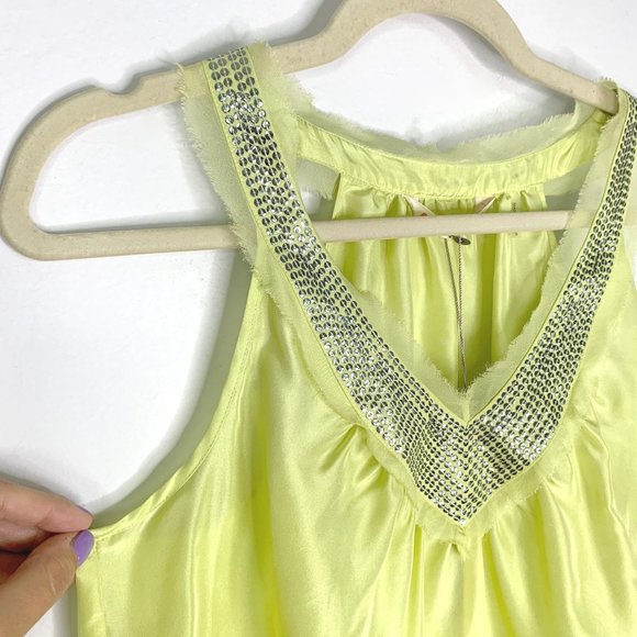 NWT REBECCA TAYLOR Limea Silk Sequin Sleeveless Top Sz 10‎ - Picture 4 of 11